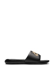 Nike Black/Gold Victori One Sliders - Image 1 of 7