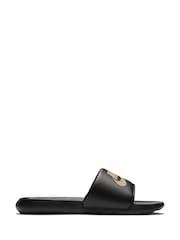 Nike Black/Gold Victori One Sliders - Image 3 of 7