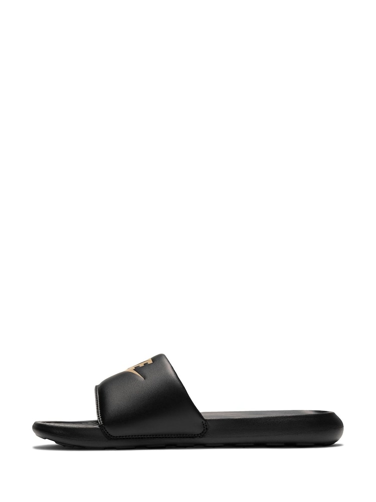 Nike Black/Gold Victori One Sliders - Image 4 of 7