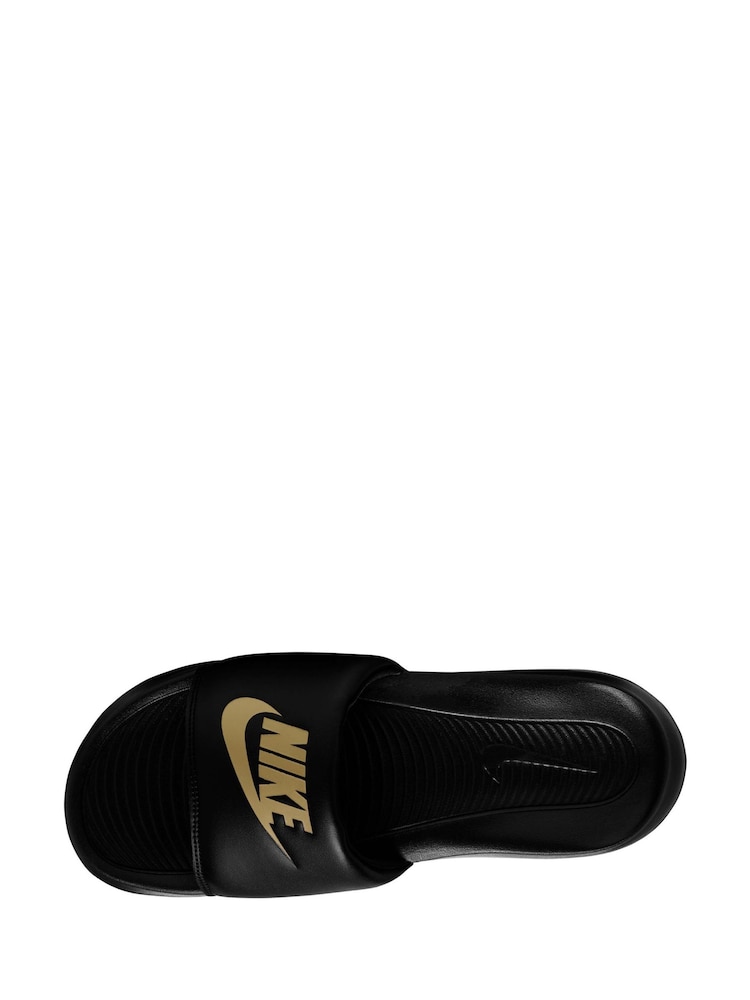 Nike Black/Gold Victori One Sliders - Image 5 of 7