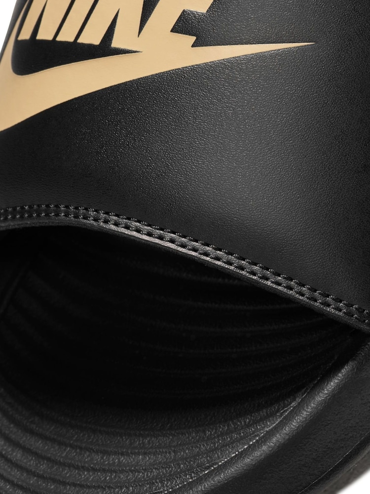 Nike Black/Gold Victori One Sliders - Image 7 of 7