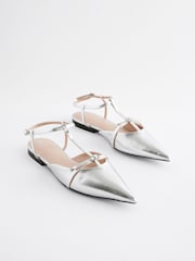 Silver Forever Comfort Point Toe T-bar Shoe - Image 5 of 9