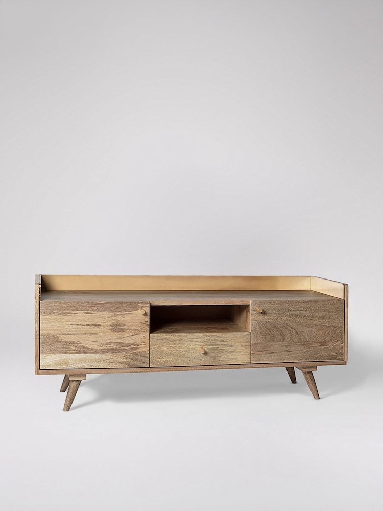 Swoon Light Brown Fresco Mango Wood Wide TV Unit, Up to 43 inch - Image 2 of 5
