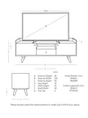 Swoon Light Brown Fresco Mango Wood Wide TV Unit, Up to 43 inch - Image 4 of 5