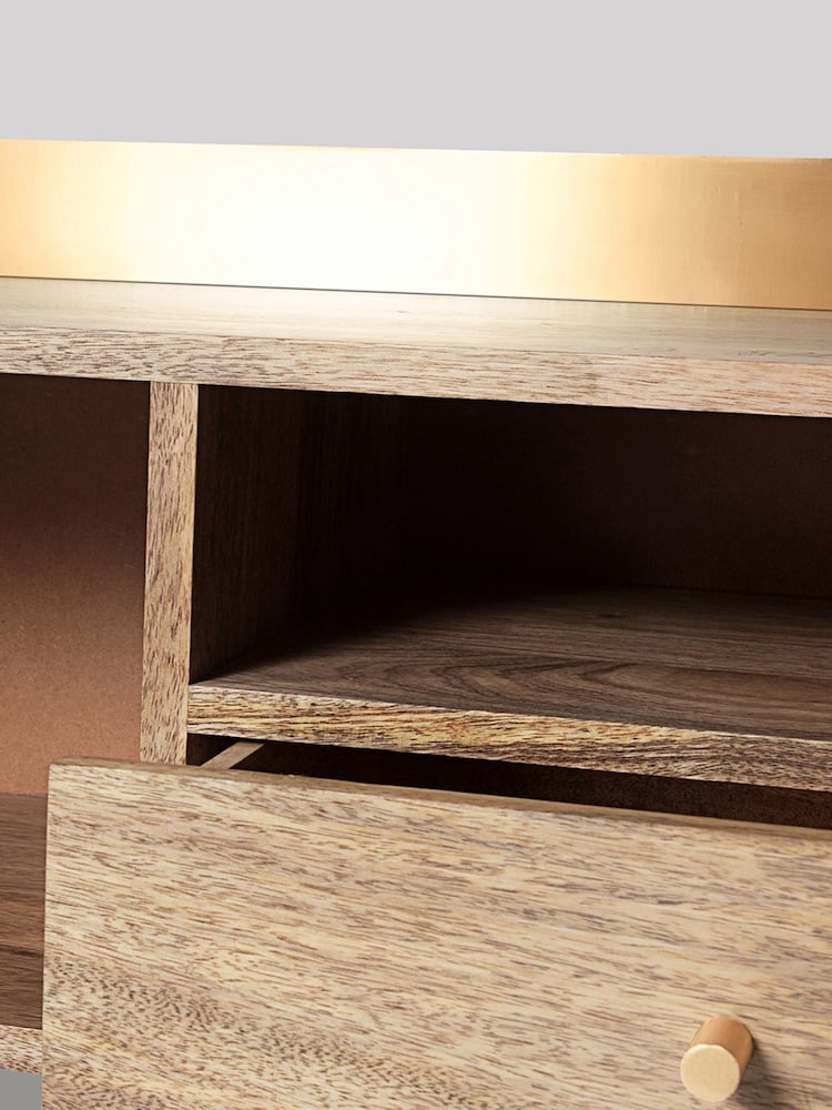 Swoon Light Brown Fresco Mango Wood Wide TV Unit, Up to 43 inch - Image 5 of 5