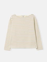 Joules Harbour Gold Sparkly Long Sleeve Breton Top - Image 3 of 3