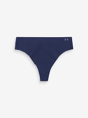 Under Armour Lilac Purple No Show Pure Stretch Thongs 3 Pack - Image 3 of 4