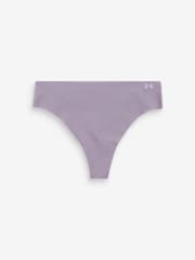 Under Armour Lilac Purple No Show Pure Stretch Thongs 3 Pack - Image 4 of 4