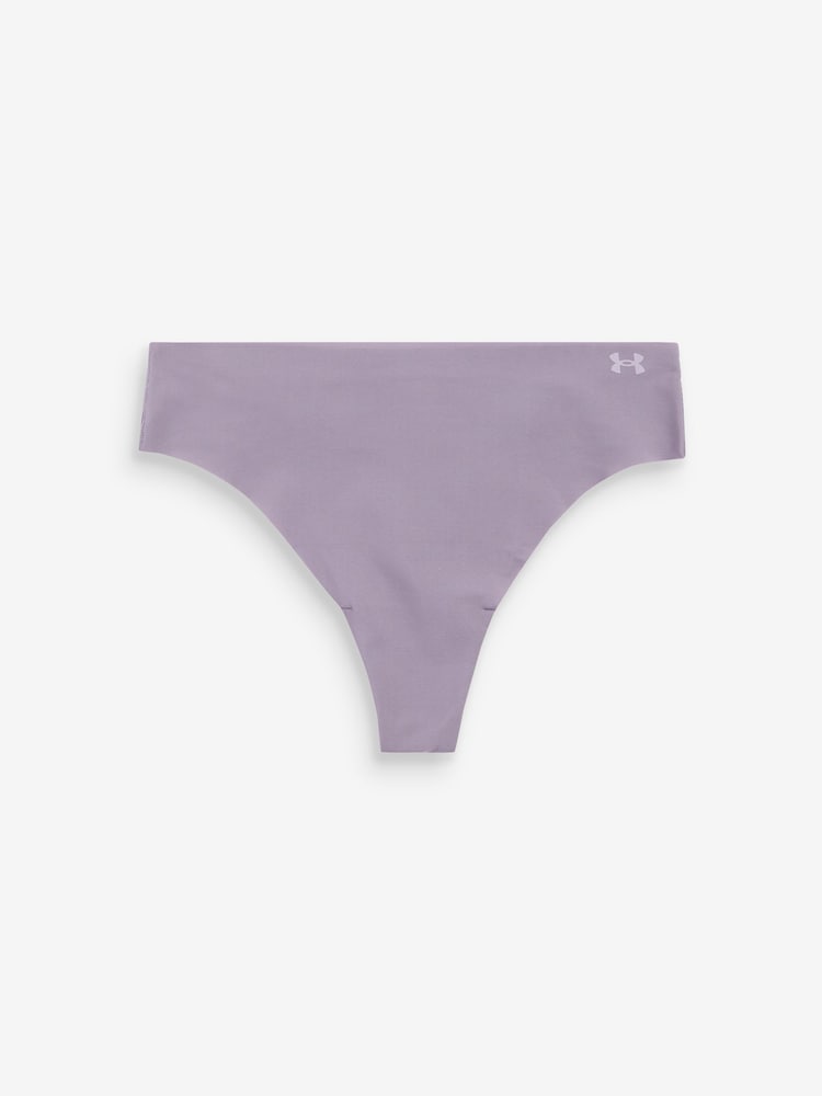 Under Armour Lilac Purple No Show Pure Stretch Thongs 3 Pack - Image 4 of 4