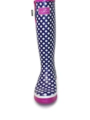 Lunar Navy Blue Polka Dot Adjustable Rubber Wellies - Image 5 of 5