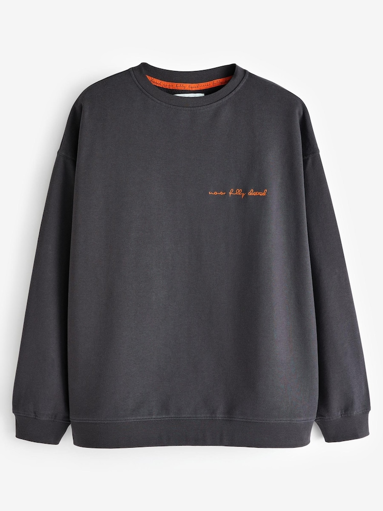 Never Fully Dressed Navy 100% Cotton Sweatshirt - Image 5 of 5
