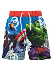 Character Silver Marvel Avengers Captain America & The Hulk Swim Shorts - Image 1 of 3