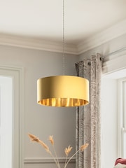 Ochre Yellow Rico Easy Fit Shade Drum Ceiling Light - Image 1 of 5