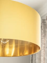 Ochre Yellow Rico Easy Fit Shade Drum Ceiling Light - Image 3 of 5