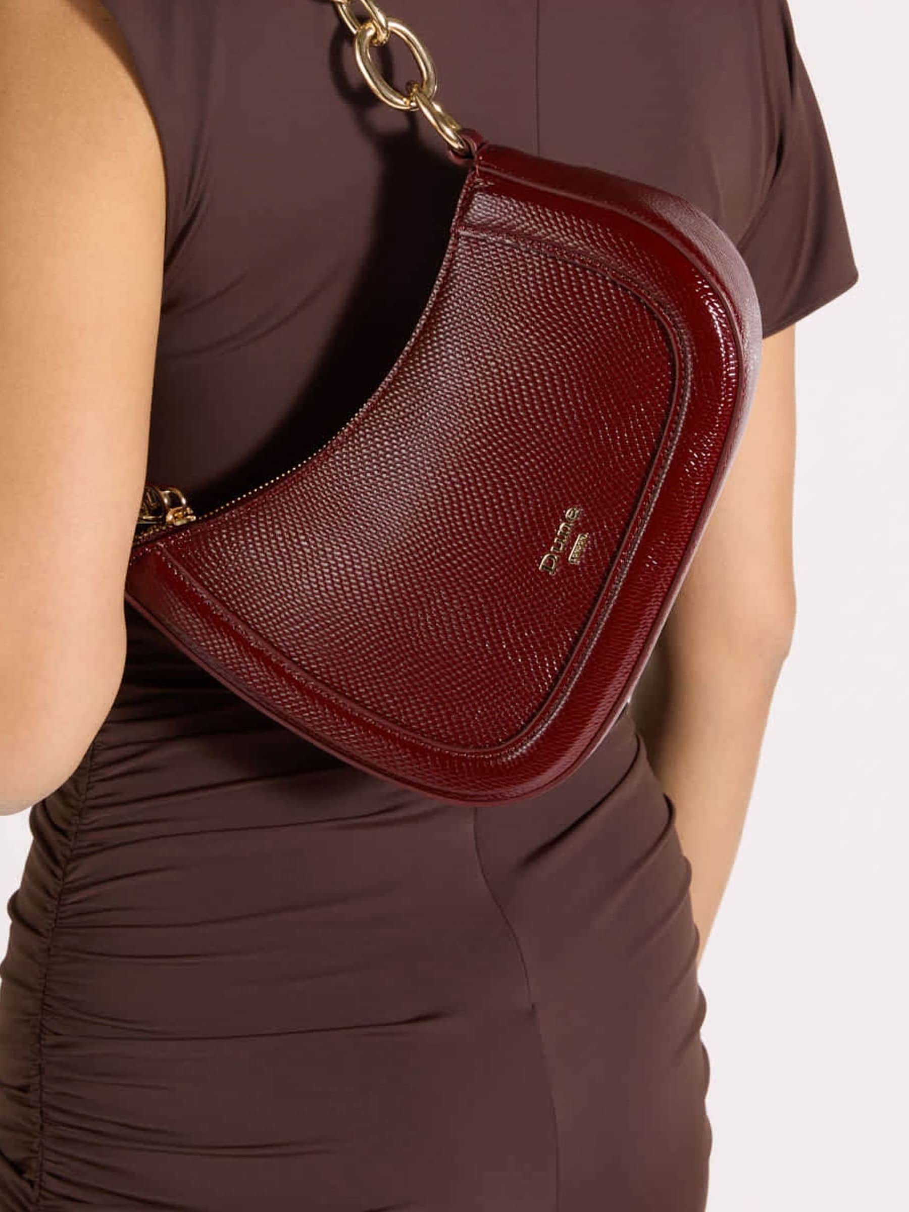 Dune London Women's 'Direction' Shoulder Bag in Burgundy - Image 3