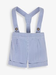 JoJo Maman Bébé Blue 2-Piece Blue & White Peter Pan Collar Shirt & Shorts Set - Image 5 of 7