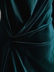 Reiss Perrie Velvet Draped Long-Sleeve Mini Dress - Bilde 6 av 8