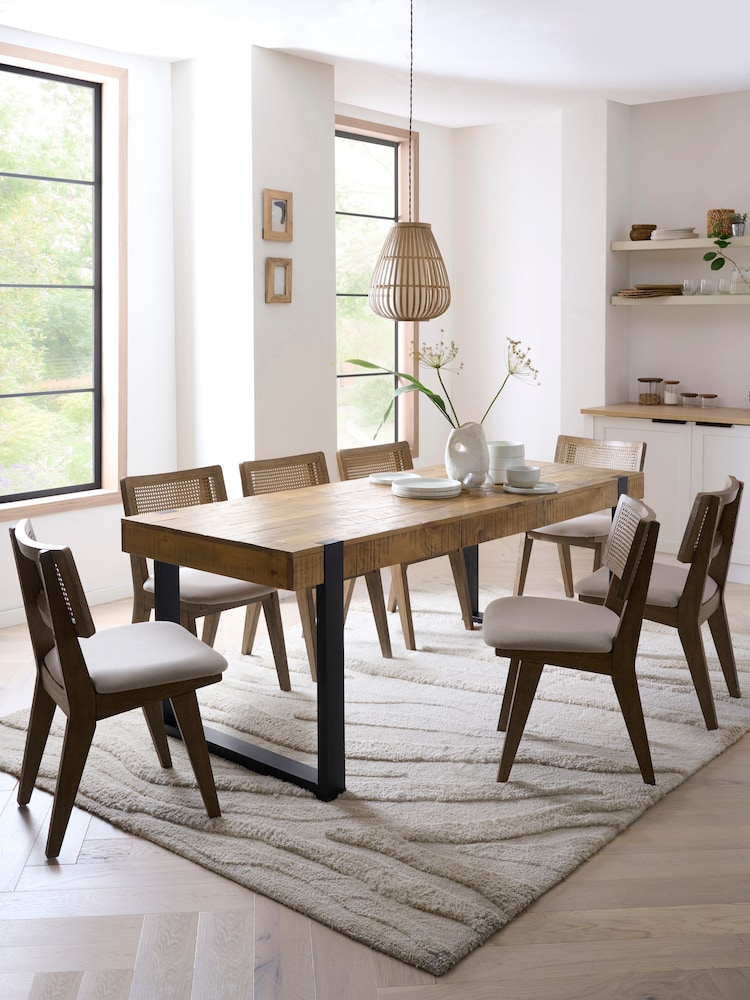 Natural Solid Wood Jefferson Pine Extendable Dining Table - Image 1 of 7