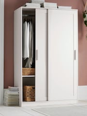White Flynn 1.2m Sliding Wardrobe - Image 1 of 9