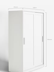 White Flynn 1.2m Sliding Wardrobe - Image 8 of 9
