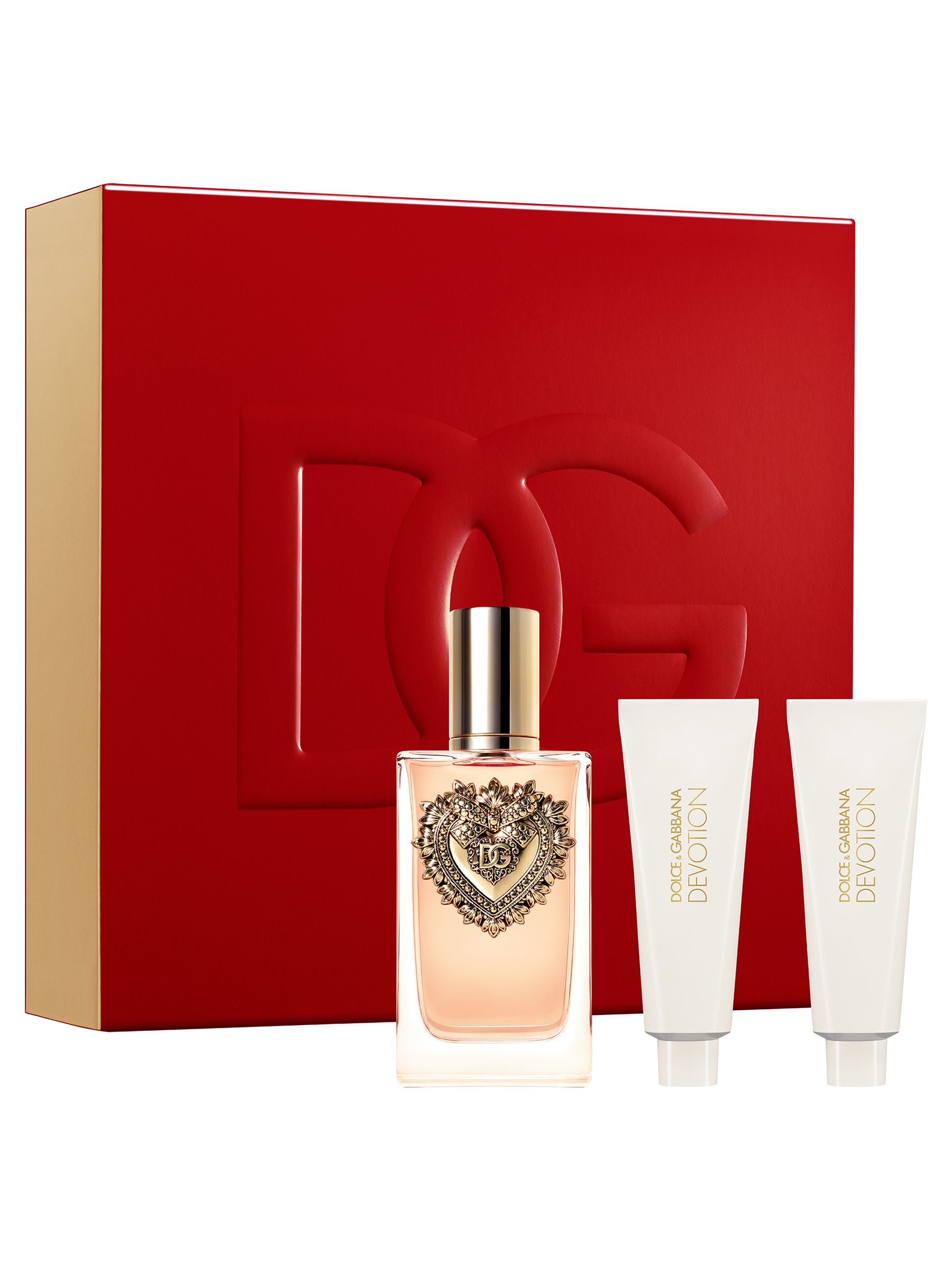 Dolce & Gabbana Unisex Red/Orange Devotion Eau De Parfum 100Ml Gift Set