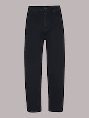 Whistles Black Barrel Leg Denim Straight Jeans - Image 5 of 5
