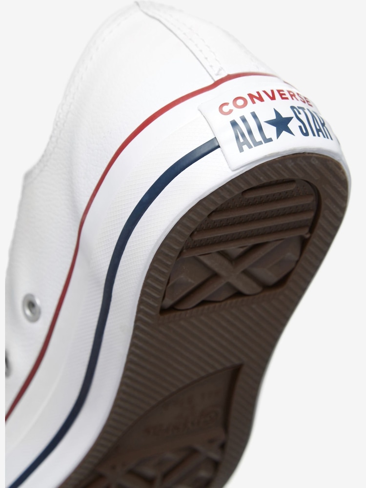Converse White Leather Ox Trainers - Image 11 of 13