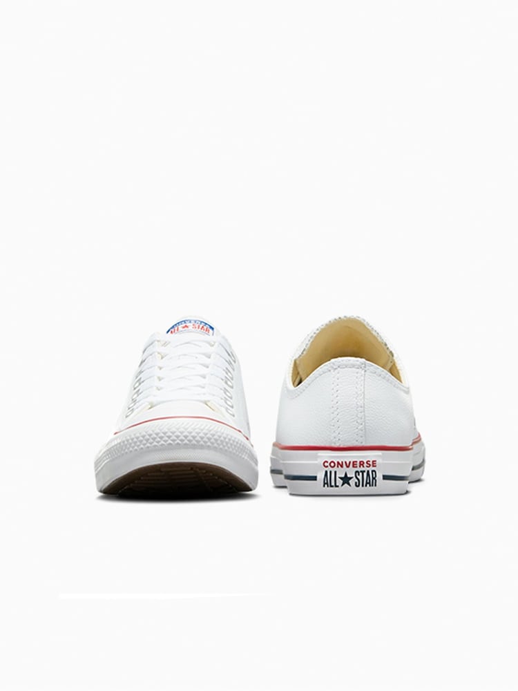 Converse White Leather Ox Trainers - Image 8 of 13