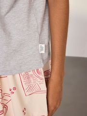 Chelsea Peers Natural Cotton Coffee Run Print Short Pyjamas Set - Image 6 of 6