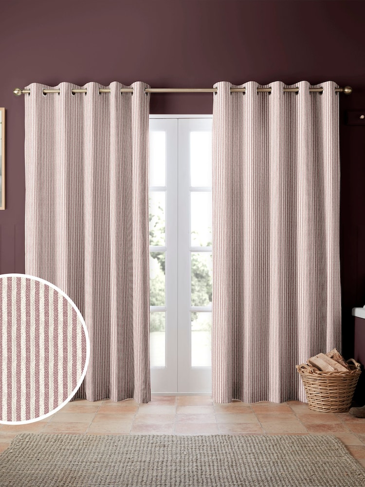 Emily Bond Pink Oscar Stripe Made to Measure Curtains - Image 1 of 9