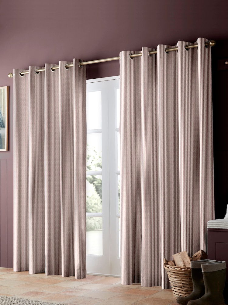 Emily Bond Pink Oscar Stripe Made to Measure Curtains - Image 2 of 9
