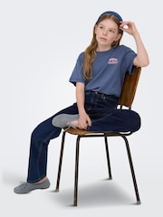 ONLY KIDS Blue Juicy High Waist Wide Leg Jeans With Comfort Stretch - Image 3 of 6