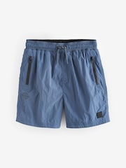 Blue Textured Swim Shorts (3-16yrs) - Image 1 of 6