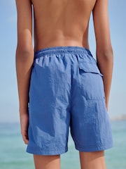 Blue Textured Swim Shorts (3-16yrs) - Image 6 of 6