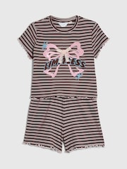 River Island Brown Striped Pyjamas Set - Image 3 of 5