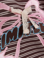 River Island Brown Striped Pyjamas Set - Image 4 of 5
