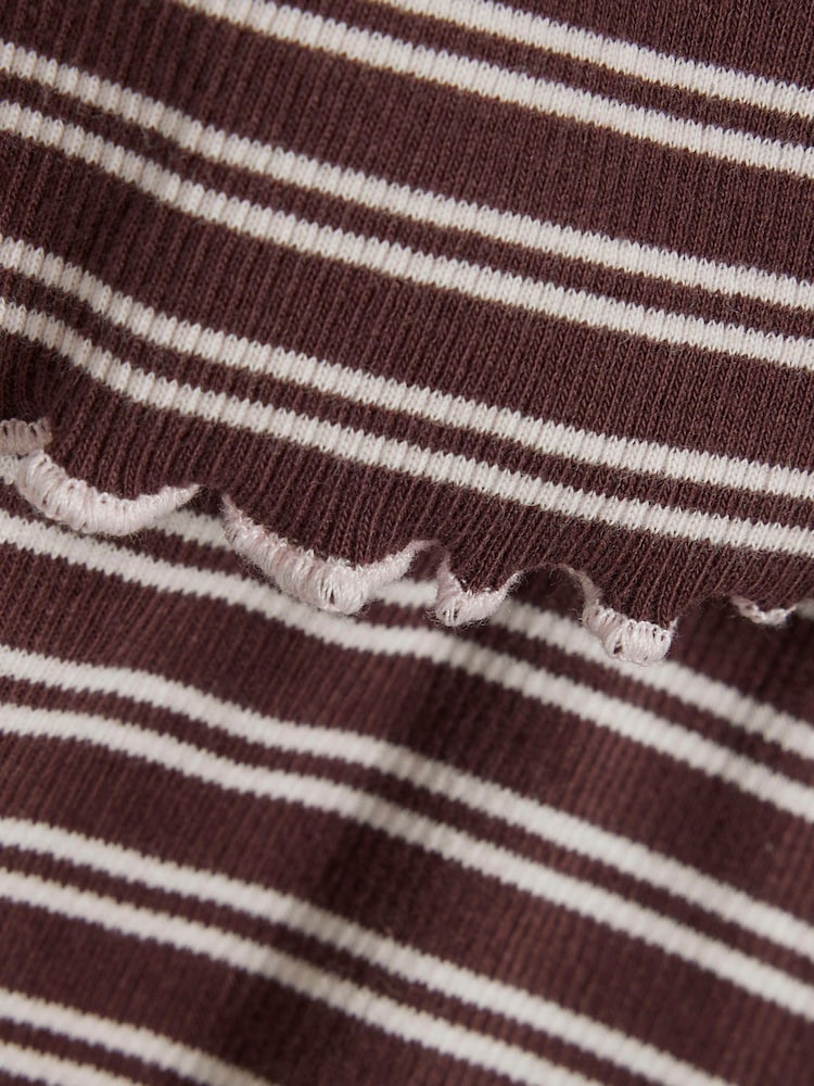 River Island Brown Striped Pyjamas Set - Image 5 of 5