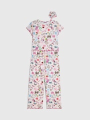 River Island Pink Sticker Print Pyjamas Set - Image 3 of 5