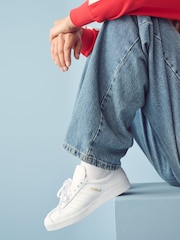adidas Originals White Gazelle Trainers - Image 2 of 10