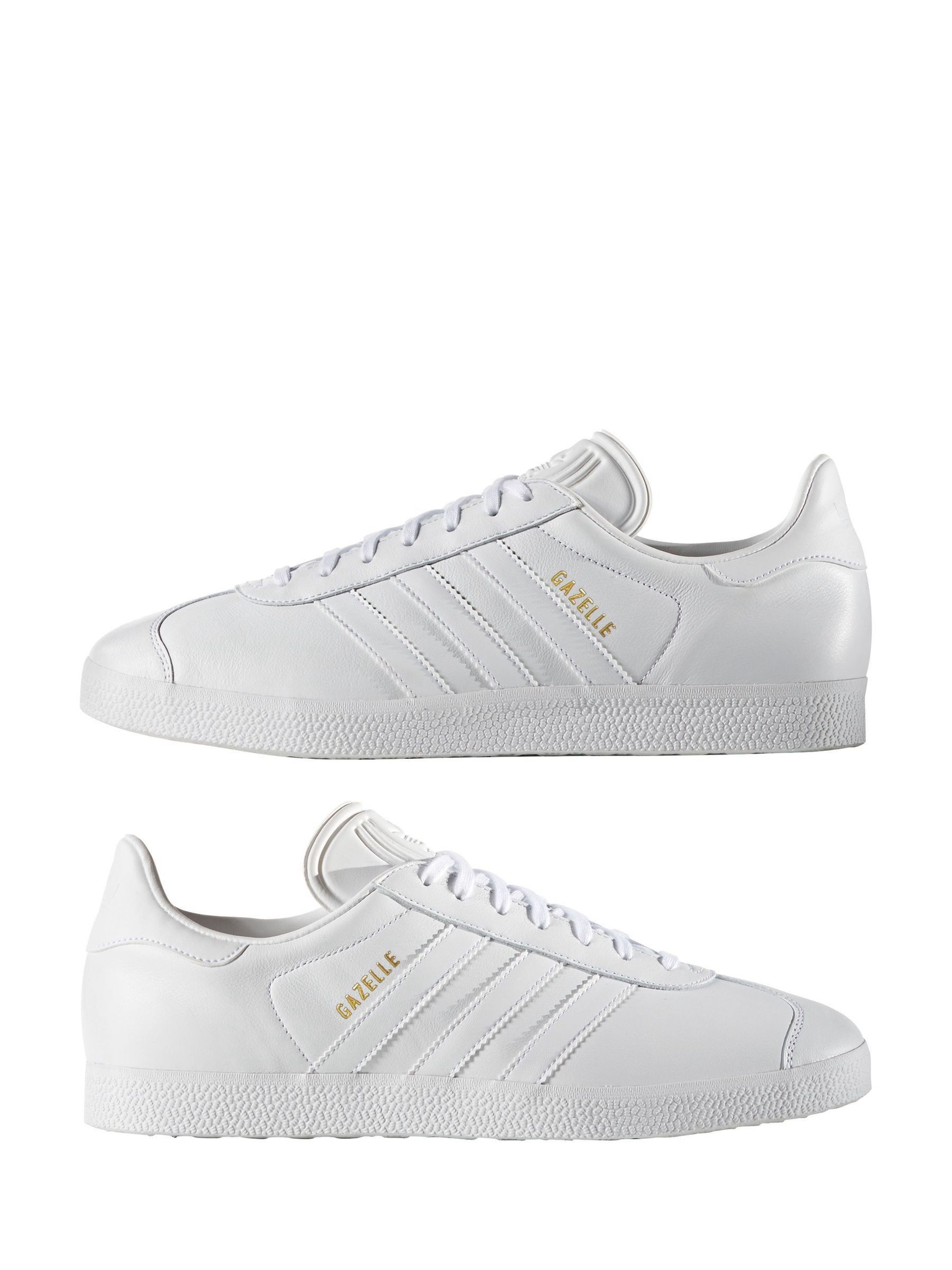 Adidas originals grey and white gazelle trainers cheap