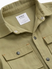 KIDLY by MORI Green Sage Soft Twill Button Down Boilersuit Jumpsuit - Image 3 of 3