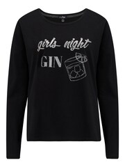 Pour Moi Black Girls Night Gin 100% Cotton Jersey Pyjamas Set - Image 8 of 8