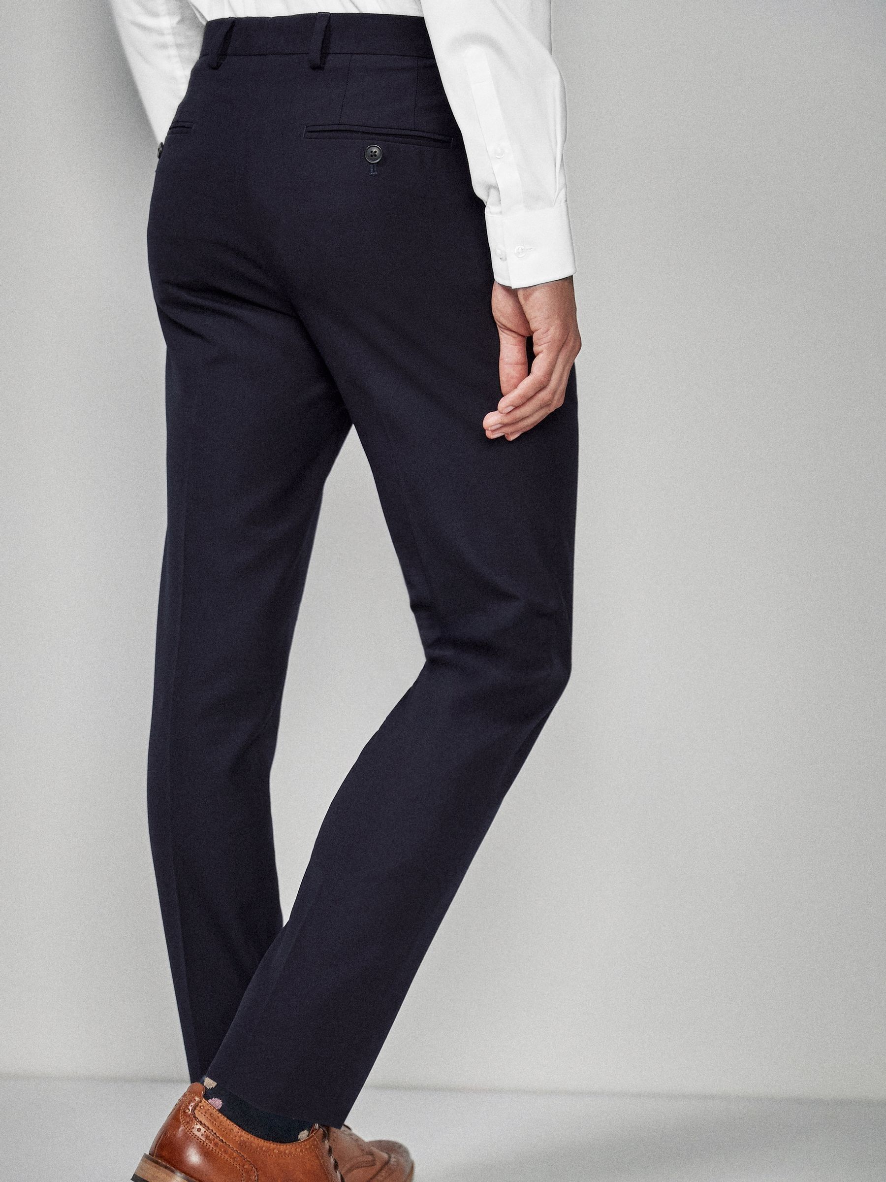 Buy Navy Blue Skinny Fit Suit Trousers from the Next UK online shop