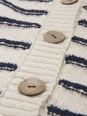 Celtic & Co. Cream Breton Cotton/Linen Blend Cardigan - Image 5 of 6