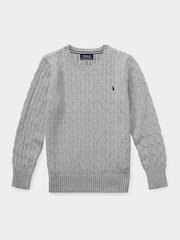 Suéter de punto trenzado con el logotipo de Polo Ralph Lauren - Imagen 4 de 5