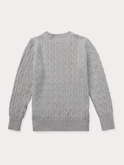 Grau - Polo Ralph Lauren Zopfstrickpullover - Bild 6 von 6