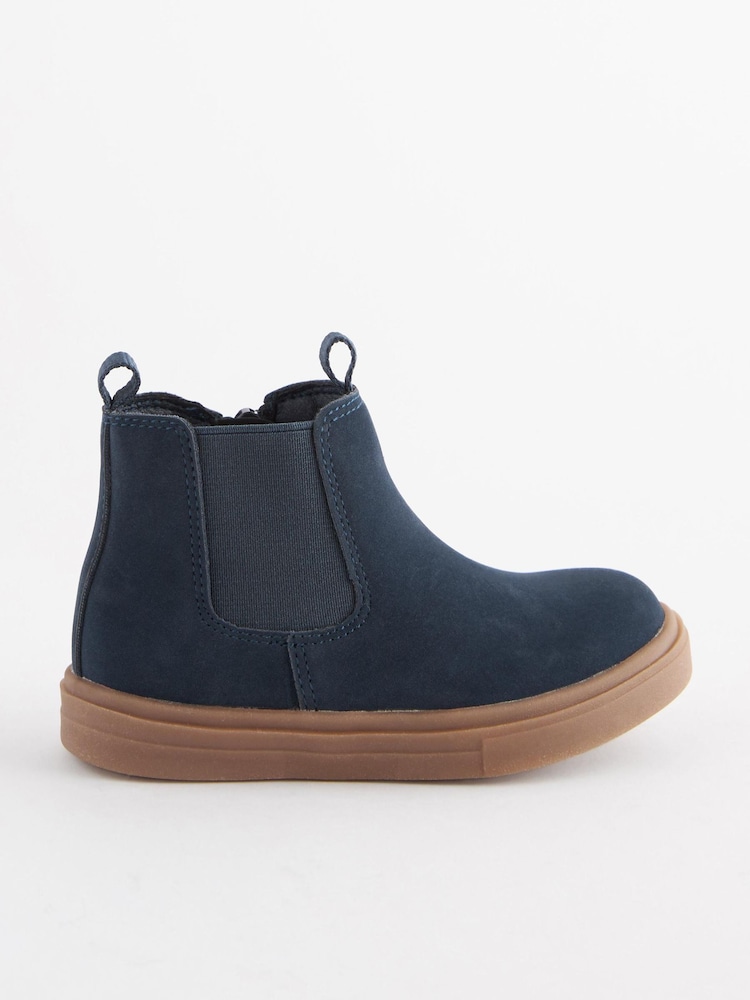 Marineblau - Chelsea-Stiefel mit Reißverschluss - Bild 2 von 5 Marineblau - Chelsea-Stiefel mit Reißverschluss - Bild 2 von 5