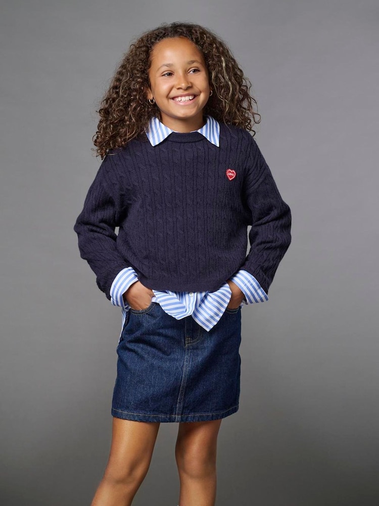 ONLY KIDS Blue Denim Short Skirt - Image 1 of 4