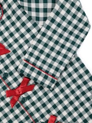 Chelsea Peers Green Kids Cotton Gingham Long Pyjamas Set - Image 7 of 8