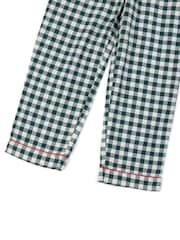 Chelsea Peers Green Kids Cotton Gingham Long Pyjamas Set - Image 8 of 8